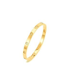 B tiff Elegant Gold Bracelet with Crystal Details